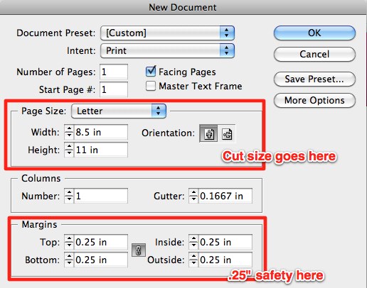 Document Settings for Booklets 1