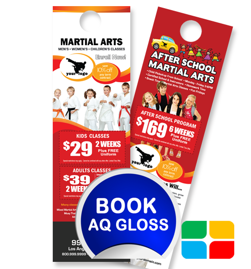 Martial Arts Door Hangers ma020010 4.25 x 14 AQ