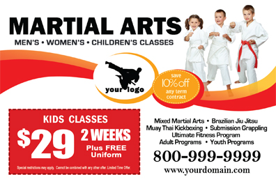 Martial Arts Postcard (4 x 6) #MA020010 UV Gloss Front