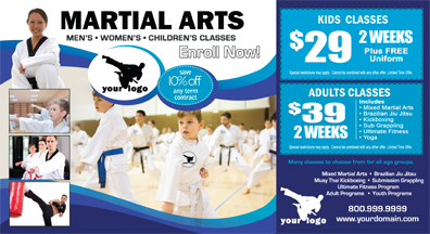 Martial Arts Postcard (6 x 11) #MA020020 UV Gloss Front