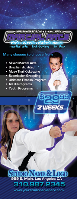 Martial Arts Design Template Postcard 8.5 x 5.5 Flyer ma000503 4.25 x 11