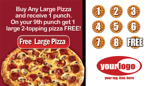 Pizza Punch Card 1007003 side 1