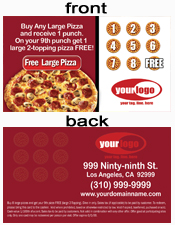 Pizza Punch Card 1007003