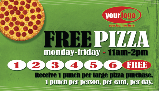 Pizza Punch Card 1007005 side 1