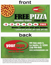 Pizza Punch Card 1007002