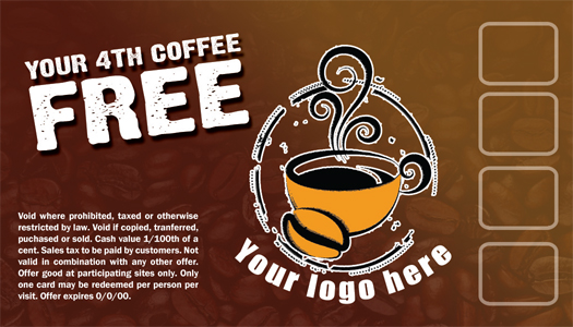 Coffee Punch Card Template pu100003 side 2