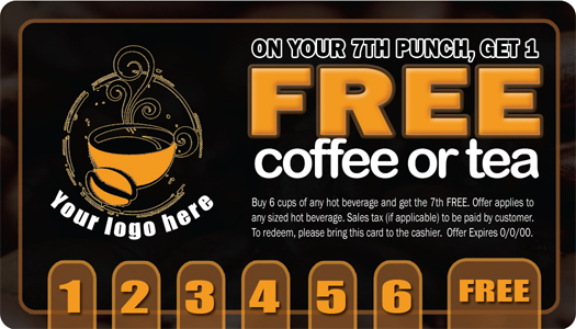 Coffee Punch Card Template pu100004 side 1